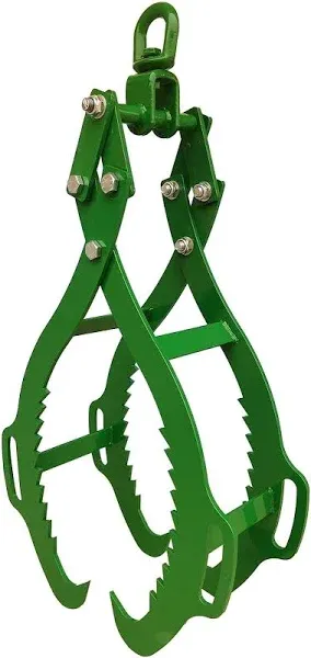 4 Claw Log Lifting Tongs Timber Claw Hook, 28in - Heavy Duty Grapple Timber Claw, Lumber Skidding Tongs Logging Grabber