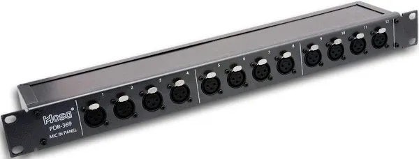 Hosa PDR-369 Patchbay XLR Female to XLR male, Black