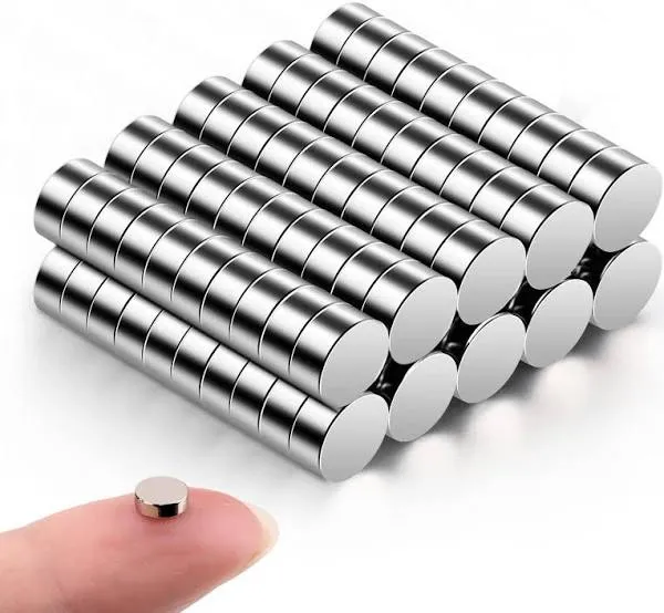 100Pcs Small Magnets, 5x2 mm Mini Tiny Round Magnets, Micro Neodymium Magnets for Crafts, Miniatures, Refrigerator, Whiteboard, Nail Cutter