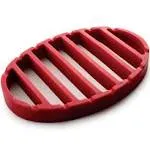 Norpro 405 Oval Silicone Roast Rack, Red