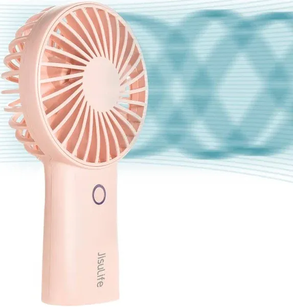 JISULIFE Handheld Portable [20H Max Cooling Time] Mini Hand Fan, 4000mAh USB Rechargeable Personal Fan, Battery Operated Small Fan with 3 Speeds for Travel/Commute/Makeup/Office-Blue