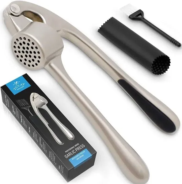 Zulay Kitchen Garlic Press and Peeler Set