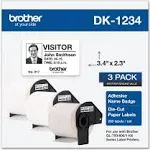 Brother Dk Name Badge Label - White