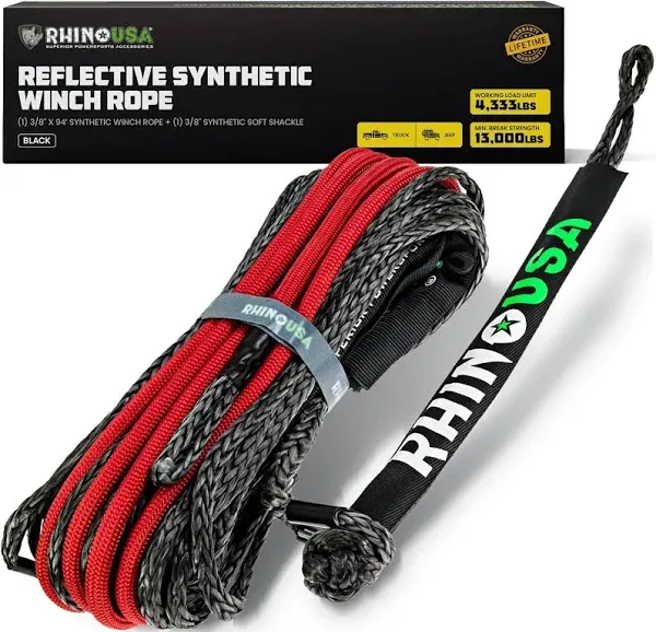 Rhino USA Synthetic Winch Rope