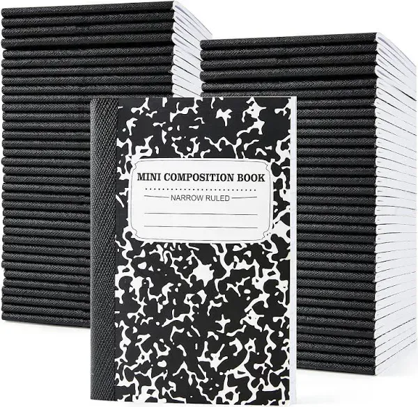 70 Pack Mini Composition Notebook