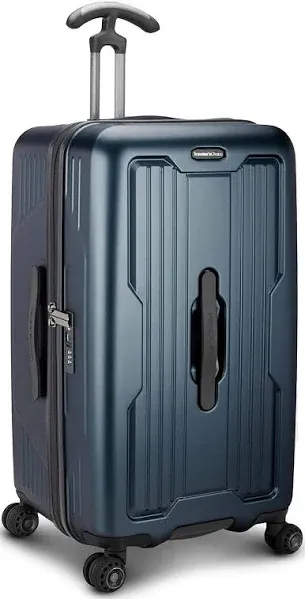 Ultimax II 26&#034; Medium Trunk Spinner Luggage, Tie Down Straps, Matte Navy, Che...