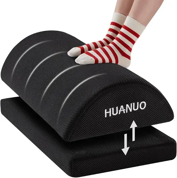 HUANUO Foot Rest for Under Desk at Work, Large Adjustable Footrest with Height Memory Foam,Foot stools Under Desk for Office, Work, Gaming, Computer, Gift, Home 20inch