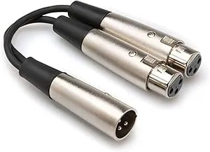 Hosa YXF-119 Y Cable, Dual XLR3F to XLR3M, New!