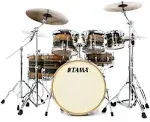 Tama Superstar Classic 7-Piece Shell Pack Natural Ebony Tiger Wrap