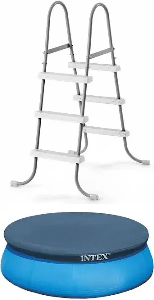 Intex Steel Frame Pool Ladder for 42” Wall Height Pools & 15’ Round Pool Cover