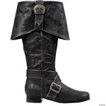 Ellie Buckle Strap Knee High Cuffed Pirate Boots Adult Men Shoes 121/JACK