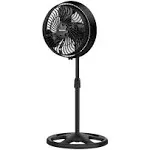 Holmes Oscillating Misting Stand Fan 16&#034; Black 3 Speed With Adjustable Height