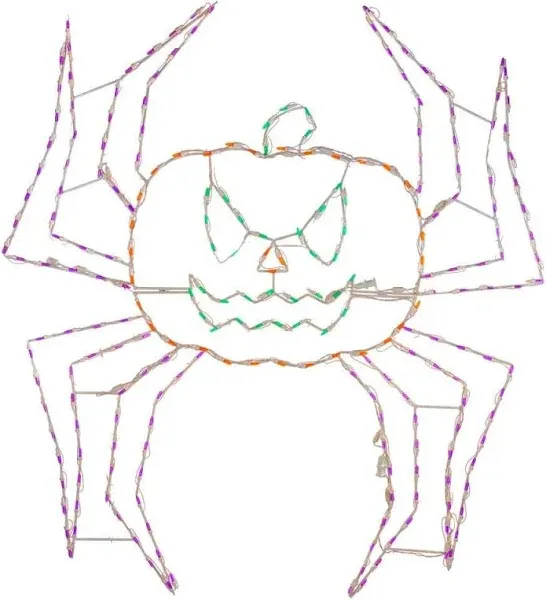 Halloween Outdoor Decorations LED Large Jack o Lantern Spider Animated 60&#034;