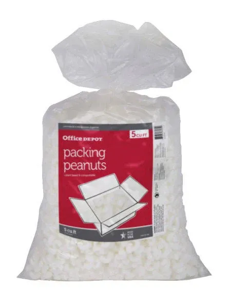 Office Depot Loose-Fill Packing Peanuts 5 Cu Ft