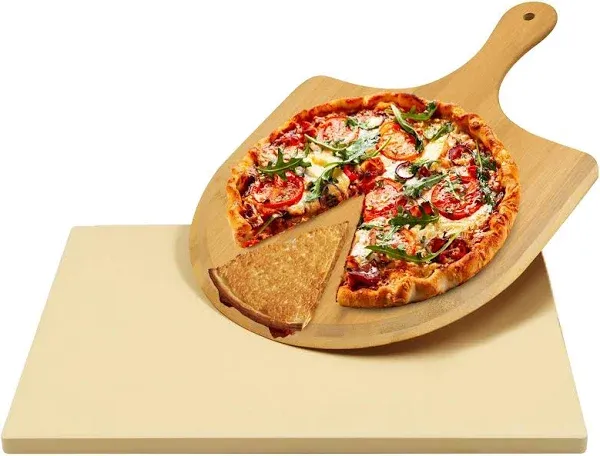 Augosta Pizza Stone for Oven and Grill, Free Pizza Durable and Safe Baking Stone for Grill