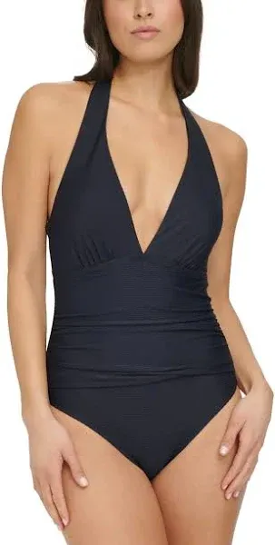 Tommy Hilfiger Women's Halter One Piece Swimsuit