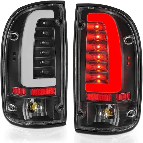 ANZO for 95-00 Toyota Tacoma LED Taillights Black Housing Clear Lens (Pair)