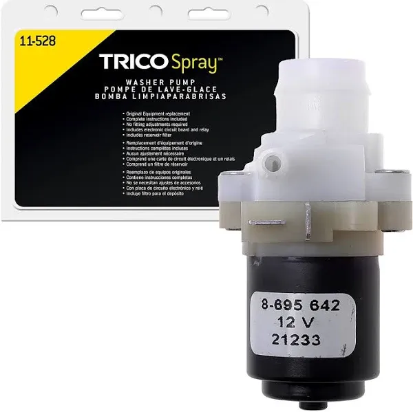 TRICO Spray Windshield Washer Pump (11-528) Fits Select Chrysler, Dodge, Jeep, and Plymouth Model Years