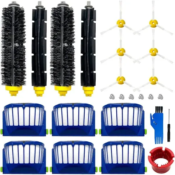 Replacement Parts Kit For iRobot Roomba 600 Series Vacuum Filter Brush Cleaner