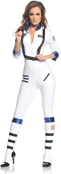 Women&#039;s White Blast Off Astronaut Jumpsuit Costume