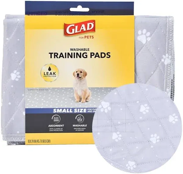 for Pets Reusable Dog Pee Pads, Gray with Paw Prints - Washable Potty Pads for D