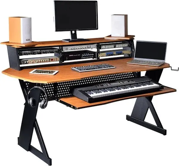 Musiea EX100 Series Music Recording Studio Desk Workstation w/3 x 4U Rack