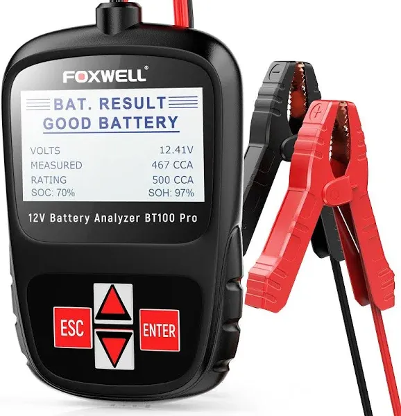 12V Car Battery Tester Analyzer Flooded AGM GEL Auto Diagnostic 100 to 1100CCA