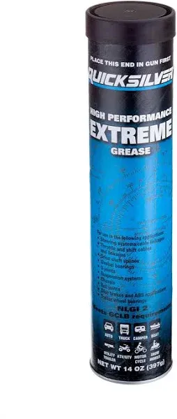 Quicksilver 8M0071841 High Performance Extreme Grease/Lubricant with PTFE - 14 Oz. Cartridge