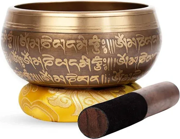 Himalayan Bazaar Large Tibetan Singing Bowl Set