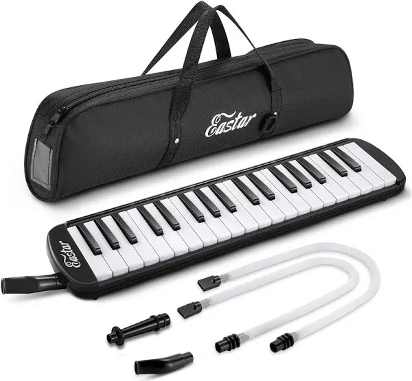 Eastar 37 Keys Melodica Instrument Soprano Melodica Air Piano Keyboard Pianica with 2 Soft Long Tubes