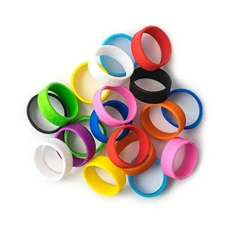 Grifiti Elastic Band Joes 2 Inches Small Silicone Rubber Bands Rings Gasket Bottle Food Cooking Durable Office Boxes Wraps 5 Pack Assorted Colorful High Strong Rubberbands Heavy Round Siliconebands