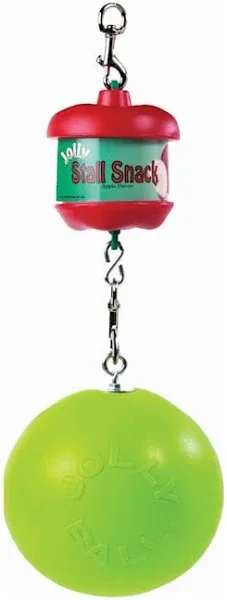 Horsemen's Pride Combo Horse Stall Toy: Apple Scented Jolly Ball and Apple Flavored Snack Holder (SS203)