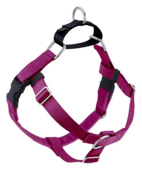 2 Hounds Design Freedom No Pull Dog Harness Small 5/8&#034; NIP Hot Pink Leash Collar