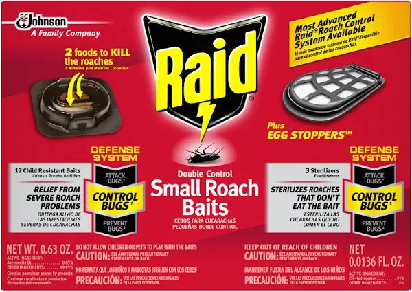 Raid Double Control Roach Baits