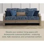 Honeycomb Outdoor Deep Seating Lounge Chair Cushion in Boheme Indigo 22405S-101B179