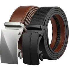 Lavemi Men's Real Leather Ratchet Dress Casual Belt, Cut to Exact Fit,Elegant Gift Box