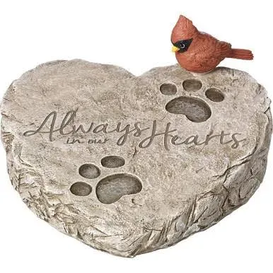 Precious Moments Always in Our Hearts Pet Memorial Garden Stone