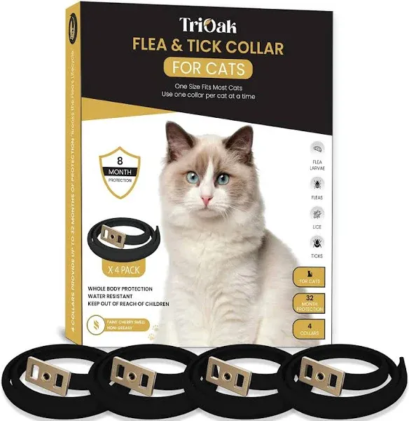 Trioak Flea Collar for Cats (4 Pack)