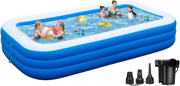 Extra Large Inflatable Pool with Pump