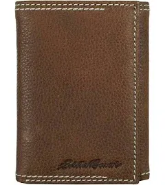 Eddie Bauer Men's Signature Leather Trifold Wallet