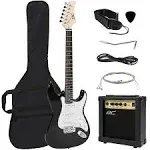 Best Choice Products 39in Full Size Beginner Electric Guitar Starter Kit w/ Case, Strap, 10W Amp, Tremolo Bar - Black