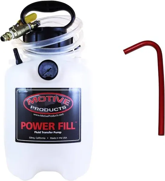 1735 Power Fill Fluid Transfer Pump 1 GAL Tank with Schraeder Valve, Ball Val...