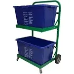 Recycle Cart 4-Wheels Aluminum for 220 lb. for Moving Recycle Bins (Single Pack)