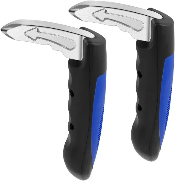 2 Pcs Car Door Assist Handle, Multifunction Car Handle Assist, Vehicle Support Handles Seatbelt Cutter Window Breaker Portable Automotive Car Handle Assist for Elderly and Car Emergency Tool (Blue)