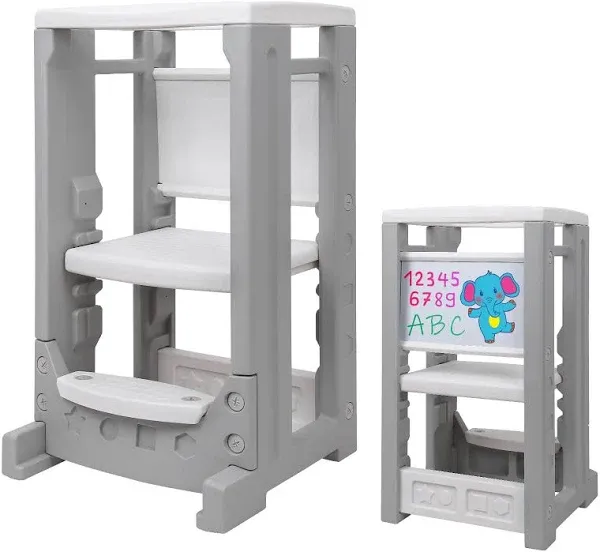 Kids Kitchen Step Stool with Whiteboard