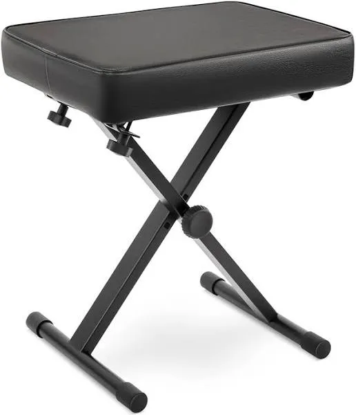 Adjustable Padded Keyboard Padded Cushion Piano Stool Bench Keyboard Chair Black