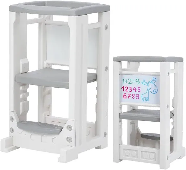 Kids Kitchen Step Stool with Whiteboard