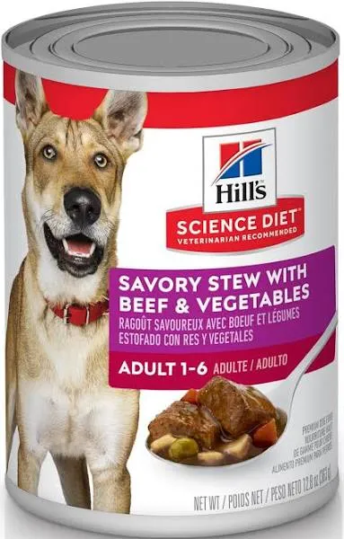 Hill's Science Diet Adult Savory Stew with Beef & Vegetables Dog Food