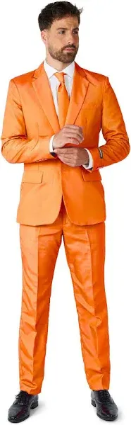 Suitmeister Men's Solid Orange Suit