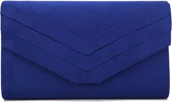 Milisente Evening Bag for Women, Suede Envelope Evening Purses Crossbody Shoulder Clutch Bag